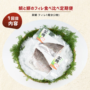 ＜定期便・毎月発送全4回＞ 鯛と鰤の食べ比べ定期便(フィレ) 全4回 長島町特産 nagashima-1514