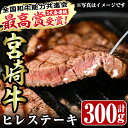 【ふるさと納税】宮崎牛ヒレステーキ(計300g・150g×2)お肉 牛肉 黒毛和牛 ブランド和牛 冷凍 国産 焼肉 BBQ【R-36】【ミヤチク】