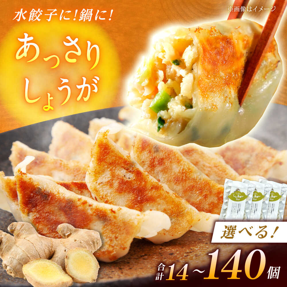 【ふるさと納税】【選べるパック数！】餃子屋ヒロの しょうが餃子14～140個 【餃子屋ヒロ】開成町 餃子 点心 惣菜 冷凍[BDAS006]