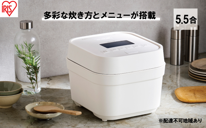 
                  IHジャー炊飯器 5.5合 RC-IGA50-W ホワイト 炊飯器 IHジャー IH炊飯器 炊飯ジャー 銘柄炊き 炊き分け 低温調理 保温 玄米 フェイクライス アイリスオーヤマ
                