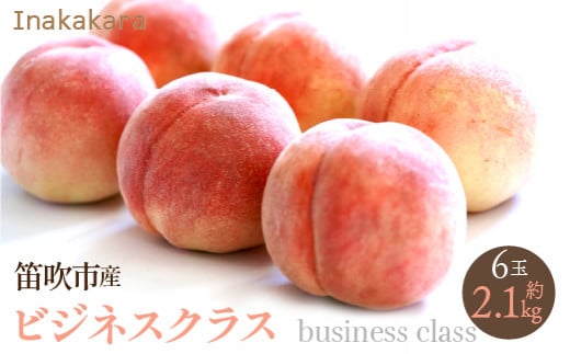 【2026年発送★先行予約】【笛吹市産】Inakakara 一宮町の桃 ビジネスクラス 6玉(1玉約350g) 192-020-26y