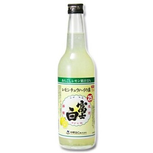 紀州の地酒　富士白レモンチュウハイの素 25度 600ml×2本【日高町】【1224198】