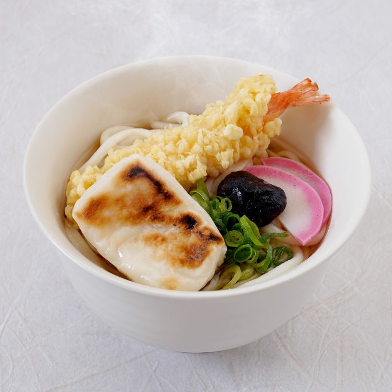 さぬき小豆島　手延冷凍調理うどん　4食セット（カレーえび天（焼きもち入）牛肉かきあげ）