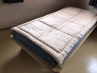 【ベージュ】ベッドパッド シングル コットン100% 敷きパッド＜かめやオリジナル＞綿ベッドパッド 敷きパッド コットンベッドパッド 敷きパッド
