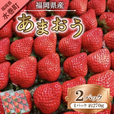 【2027年1月下旬～順次発送予定】福岡県産 あまおう 合計約540g 約270g×2パック(水巻町【配送不可地域：離島】