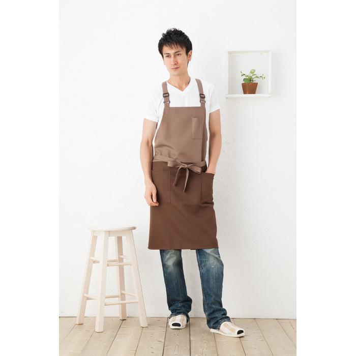 【ふるさと納税】【カラー選択可】バイカラーメンズエプロン | 衣料 ファッション