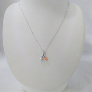 20-56伊勢志摩あこや本真珠ペンダントツイン(深海珊瑚・真珠)