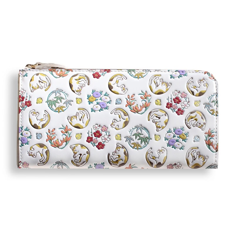 【浅草文庫】L字長財布〈猫柄〉