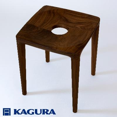 ふるさと納税 常陸大宮市 【家具蔵】スツールエミネント ウォールナット材