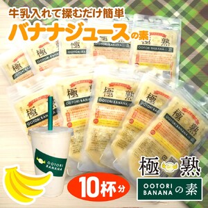 【人気店 新宿OOTORI】極熟★OOTORIバナナの素 100g（10個セット）砂糖不使用 バナナジュース用冷凍バナナ 0033-002-S05