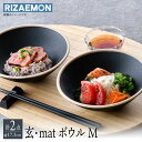 【ふるさと納税】【波佐見焼】玄・mat ボウル M ペア 食器 皿 セット 【利左エ門窯】 [QB58]