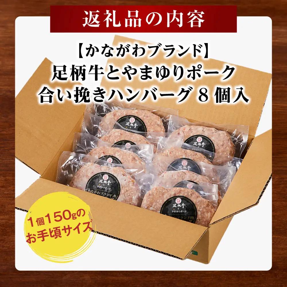 ハンバーグ 足柄牛 やまゆりポーク 合い挽き 8個入 ｜ ハンバーグ 焼くだけ