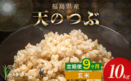 
                  〈先行予約〉令和8年産【お米の定期便】9ヶ月配送 農家直送 ベルライスファーム 天のつぶ 玄米 10kg F6U-463
                