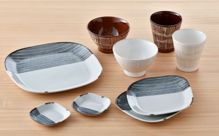 【波佐見焼】オリジナルセットアップ商品 茶碗 プレート カップ【新生和/協立陶器】 [NB87]