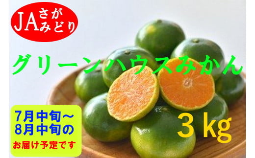 
            O-150 すっきり爽やか！！グリーンハウスみかん ３ｋｇ みかん ミカン 蜜柑 フルーツ くだもの 果物 ミネラル豊富 太良町 国産 贈答用
          