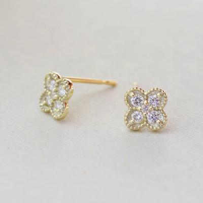 ふるさと納税 甲府市 K18イエローゴールド 天然ダイヤモンドピアス|cp2913-K18yg |  | 01