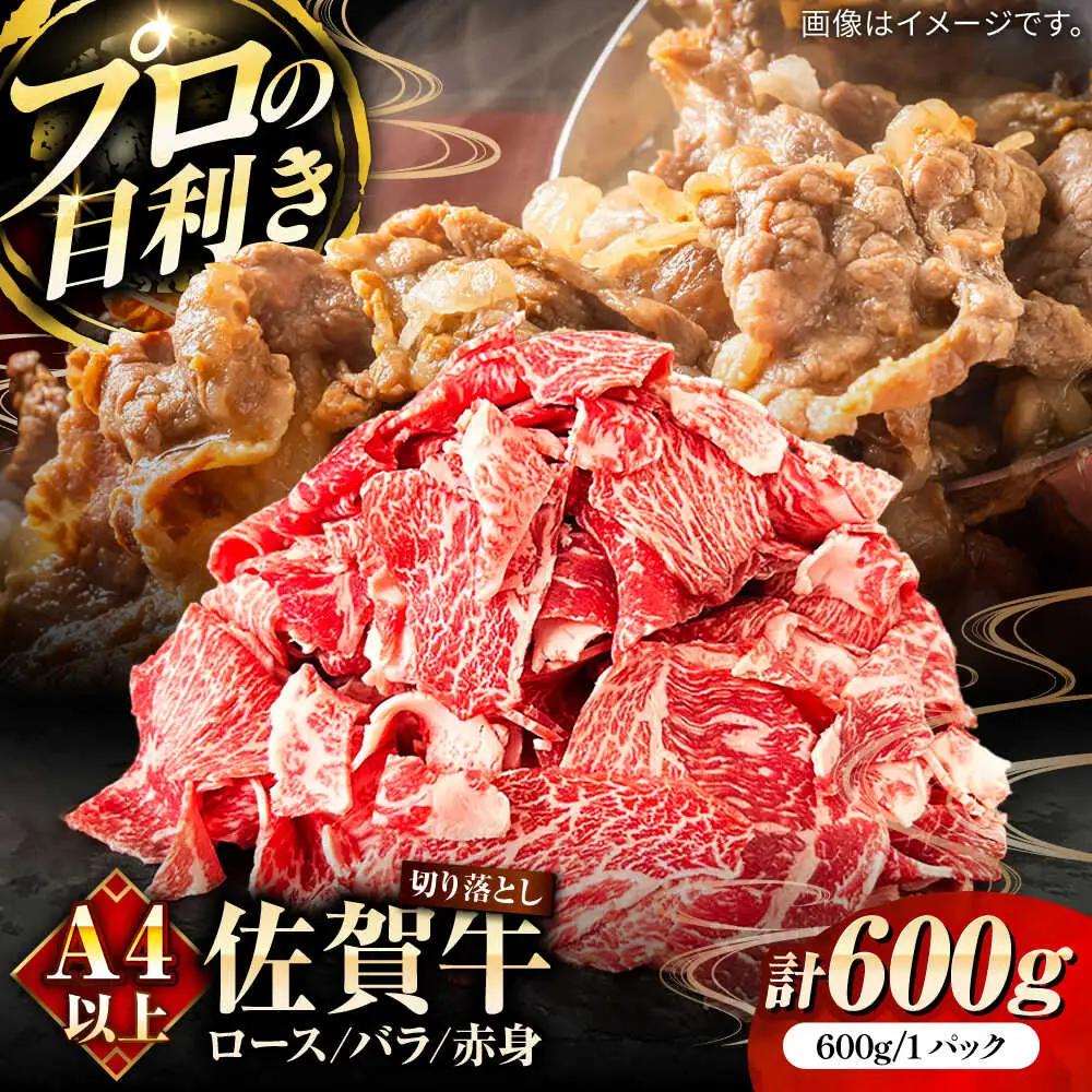 佐賀牛切り落とし600g（ロース・バラ・赤身） / 佐賀県 / 田中畜産牛肉店 [41ARAA009]