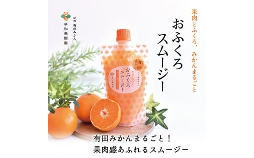 【早和果樹園】おふくろスムージー有田みかん12本入 飲むタイプのみかんゼリー｜ 果汁100％ みかんジュース みかんゼリー 和歌山県 有田市 (A622-3)