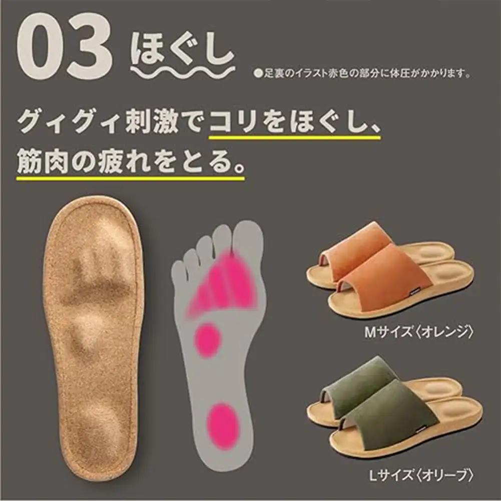 ヘルシールームサンダル fumippa(ふみっぱ) 03ほぐし オリーブ Lサイズ(25.0-27.0cm)_OS350-0014