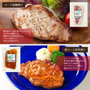 ≪宮城県産豚使用≫ 5種の味付け肉 10パックセット (5種×各2パック) 宮城県産 豚 ロース ポーク 味噌 醤油麹 塩麹 香草 豚丼 味付き肉 肉 焼くだけ 簡単調理 時短 冷凍 個包装 小分け 