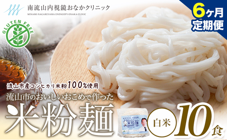 【毎月定期便6回】米粉麺 国産 流山のおいしいおこめで作った米粉麺 1食120g 10食 グルテンフリー 米粉