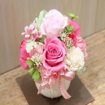 ふるさと納税 ふじみ野市 花のんオリジナル　プリザーブドフラワー(ピンク系) |  | 01