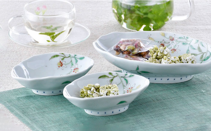 【波佐見焼】仙人草 深鉢・小鉢 3点セット【藍水】 [GB33]