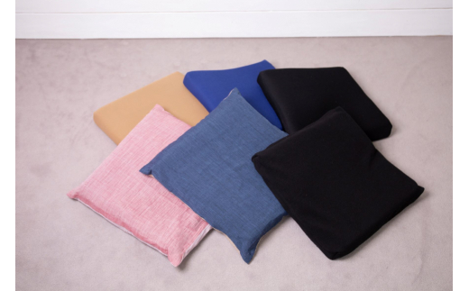 Fin plast Cushion ベージュプラス ニット & 縮(縞紺×縞ベージュ) FC074007