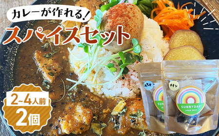 No.345 スパイスセット（チキン・ポークキーマ） 2～4人前 2個 ／ カレー カレーライス スパイスカレー カレースパイス カレーパウダー 本格 手軽 簡単 自宅で本格 食べ比べ チキンカレー キーマカレー スパイス セット 人気 大阪府