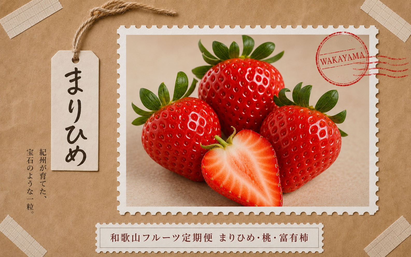 【全3回】紀州和歌山産旬のフルーツ定期便 (いちご・桃・富有柿)  / フルーツ定期便 果物定期便 定期便 くだもの フルーツ 柑橘 和歌山 苺 桃 柿【tkb373】