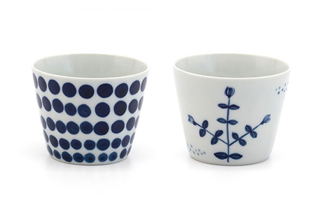 【美濃焼】藍染付 フリーカップ 5柄 セット【敏山窯】食器 小鉢 そばちょこ [MEU005]