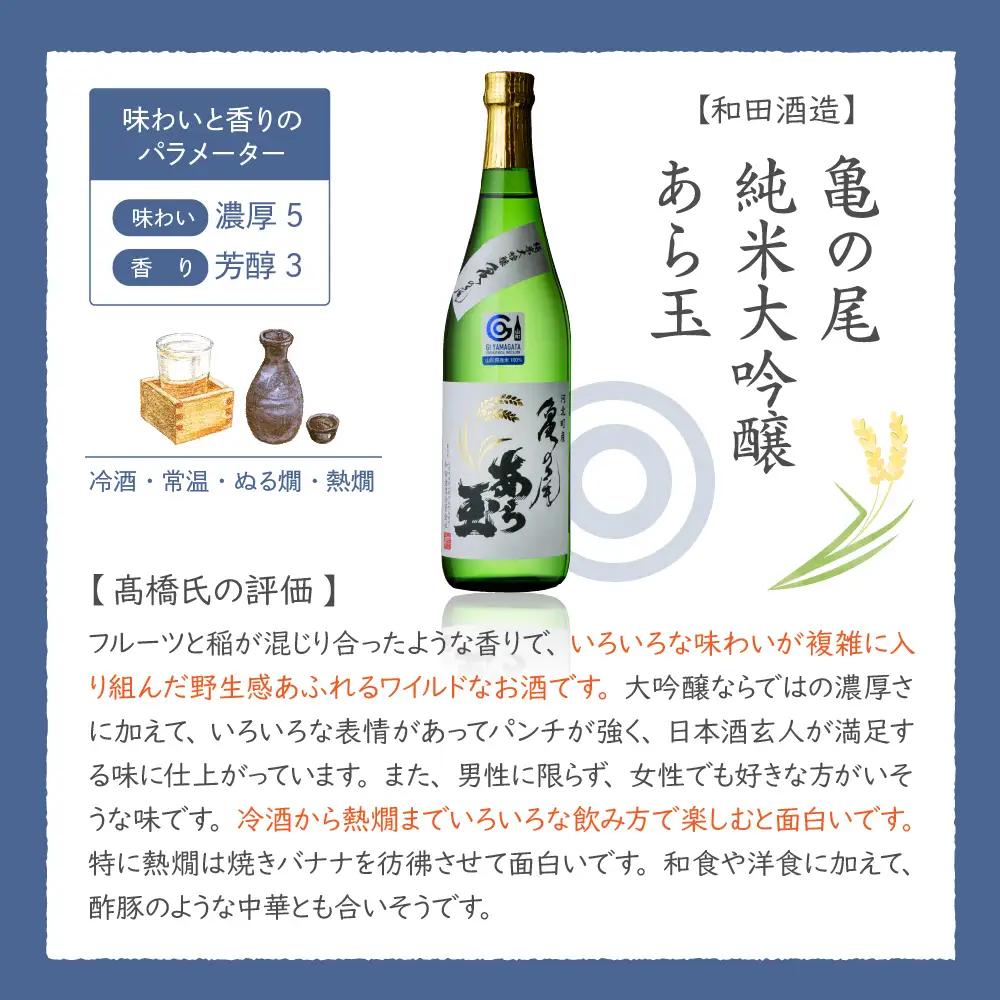 日本酒 亀の尾 純米大吟醸 あら玉 1800ml 日本酒