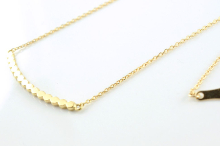 ダイヤモンド ライン ネックレス [シエロ 山梨県 中央市 21470923] イエローゴールド ダイヤ 18k 18金 pendant ライン 華奢 シンプル No.238600y