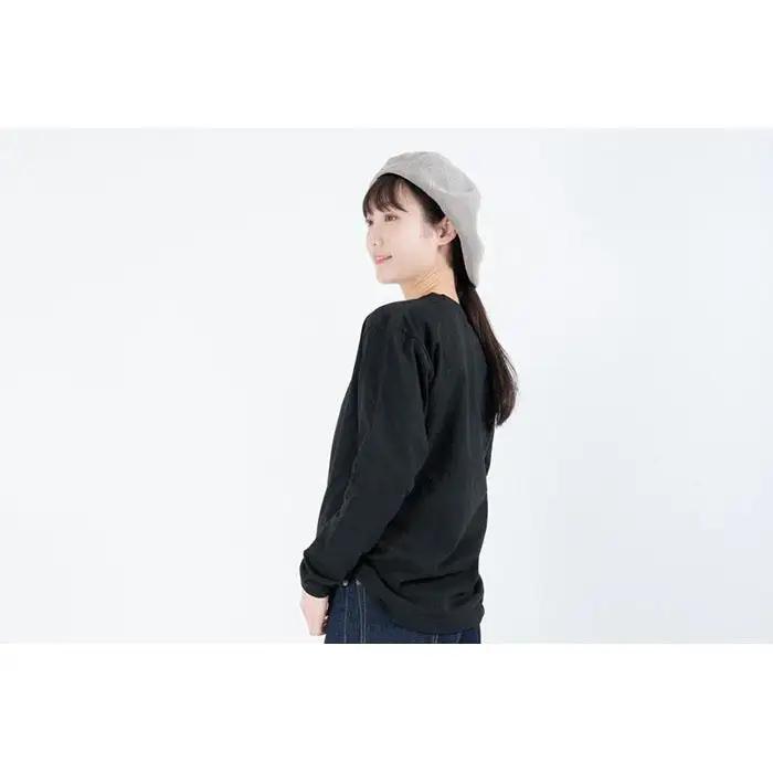 《1》レディースL・メンズS～M　TimeロングTシャツ　BLACK