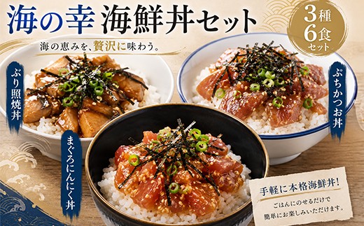 
                  海鮮丼 食べ比べセット 3種6食 マグロ かつお ブリ 丼の素 惣菜 漬け丼 時短 簡単調理 冷蔵 チルド ギフト お取り寄せ 人気 いずま海産 高知県 室戸市
                