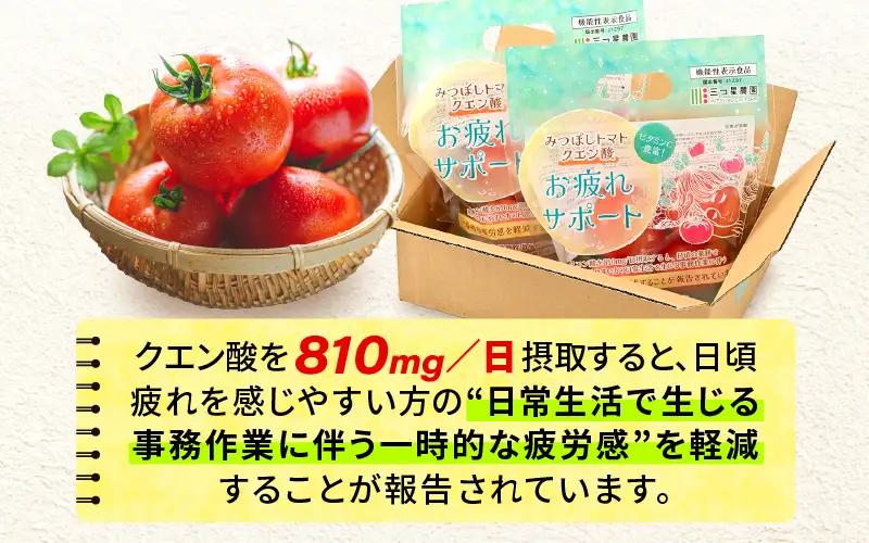 定期便 ≪3ヶ月連続お届け≫ クエン酸トマト習慣便 みつぼしトマト クエン酸 約400g × 2袋 × 3回 (計2.4kg) とまと 機能性表示食品 [A-2618]