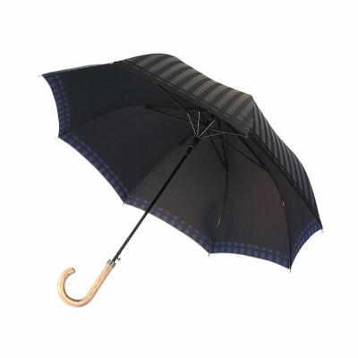 ふるさと納税 富士河口湖町 槙田商店【紳士雨傘】長傘 Tie Stripe×Plain ブルー |  | 02