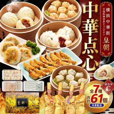 ふるさと納税 横浜市 中華点心詰合せC(7種 計61個)＜横浜中華街 皇朝＞