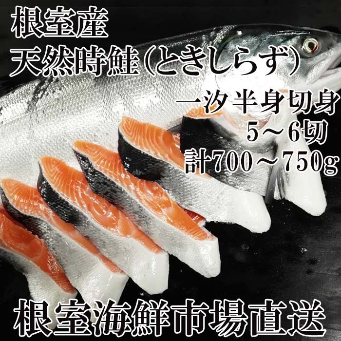 【ふるさと納税】[北海道根室産]根室海鮮市場＜直送＞無添加天然時鮭(トキシラズ)半身分切身(5～6切) A-28258