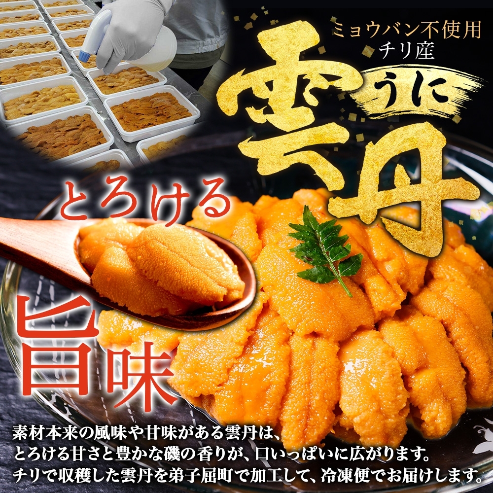 1775. 雲丹 100g 鱒いくら醤油漬け 100g×2個 うに ウニ チリ産 冷凍 いくら イクラ ます 醤油漬け お取り寄せ 魚卵 二色丼 海鮮 寿司 送料無料 北海道 弟子屈町 15000円