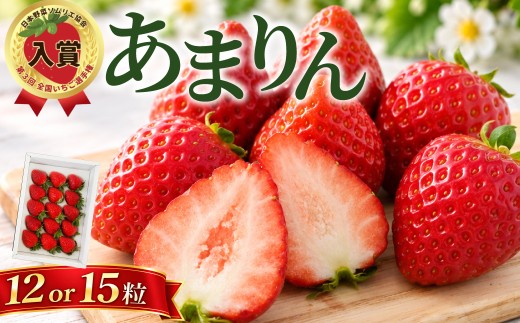 【先行予約】あまりん 全国いちご選手権入賞 12粒 or 15粒 贈答用ホール | いちご イチゴ 苺 ギフト 贈答 プレゼント 手土産 折原果樹園 埼玉県 白岡市