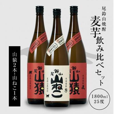 ふるさと納税 木城町 焼酎尾鈴山(山ねこ1本・山猿2本)各1,800ml
