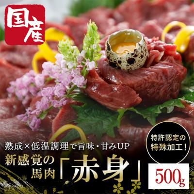 ふるさと納税 小国町 国産　馬肉　約500g【上赤身】(小国町)