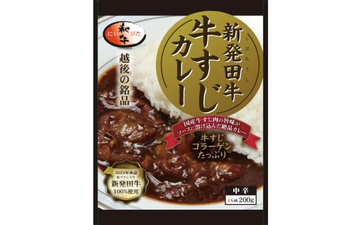 牛すじ カレー 6個 セット 200g×6 パック 牛肉 肉 和牛 保存食 備蓄 レトルト 新発田市 新潟 新発田牛 厳選和牛 贅沢 牛肉 国産 ご飯 にいがた ブランド牛 備蓄食 保存 贈答 プレゼント おすすめ お取り寄せ 家族  H23_01 