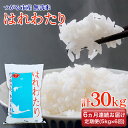 【ふるさと納税】[定期便／6ヶ月連続 令和6年産] つがる市産 はれわたり 計30kg 無洗米｜新米 2024年産 お米 白米 米 コメ 精米 農協 定期便 特A [0713]