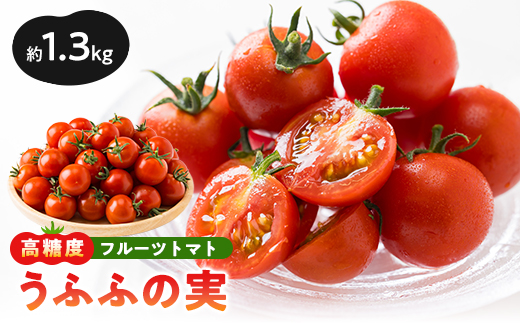 【産地直送】トマト(約1.3kg) 箱 うふふの実 高糖度フルーツトマト　アイメック【常温】【配送不可地域：離島・北海道・沖縄県】