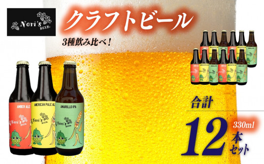 
山梨県産　地ビール　Nori`s Beer　クラフトビール12本セット　ビール　麦酒[5839-1930]
