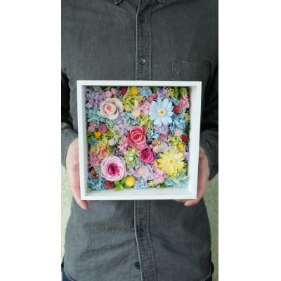 ふるさと納税 吹田市 プリザーブドフラワー　春色のフレームアレンジメント |  | 02