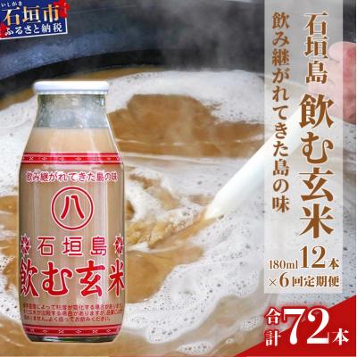ふるさと納税 石垣市 【定期便】「飲み継がれてきた島の味」石垣島 飲む玄米12本セット×6回