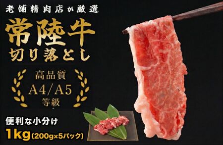 常陸牛切り落し 1kg（200g×5パック）茨城県 鉾田市 ミートセンター菊地畜産